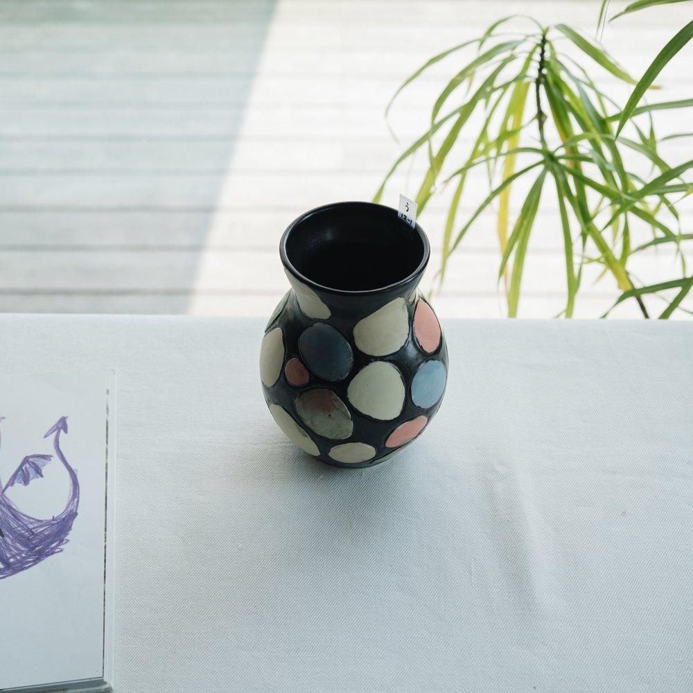 （2024年8月イロドリ陶器市）　【1点もの】魚谷あきこ　花器　   う12-1