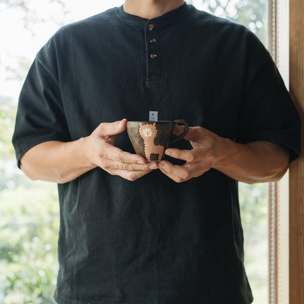 ※数量制限あり（2024年8月イロドリ陶器市）【1点もの】伊藤みほ　コーヒーカップ アルパカ 　い1