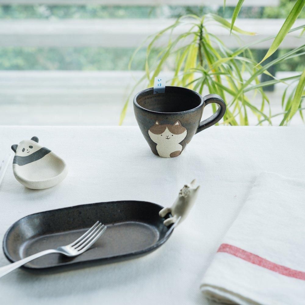 ※数量制限あり（2024年8月イロドリ陶器市）【1点もの】伊藤みほ　コーヒーカップ ネコ 　い13