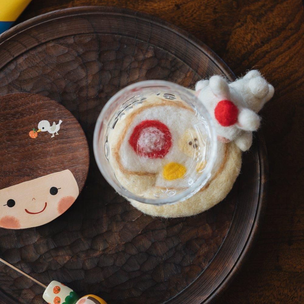 （2024年8月 ）【1点もの】くまぷりん　うさぎのいちごロールケーキ　く4