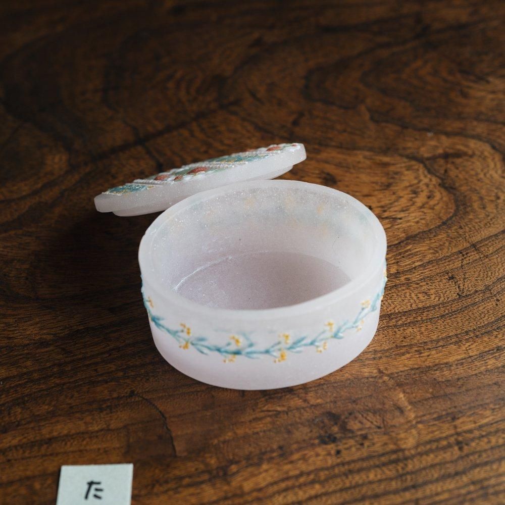 （2024年9月）【1点もの】rokka glass　オーバル型蓋物　た6