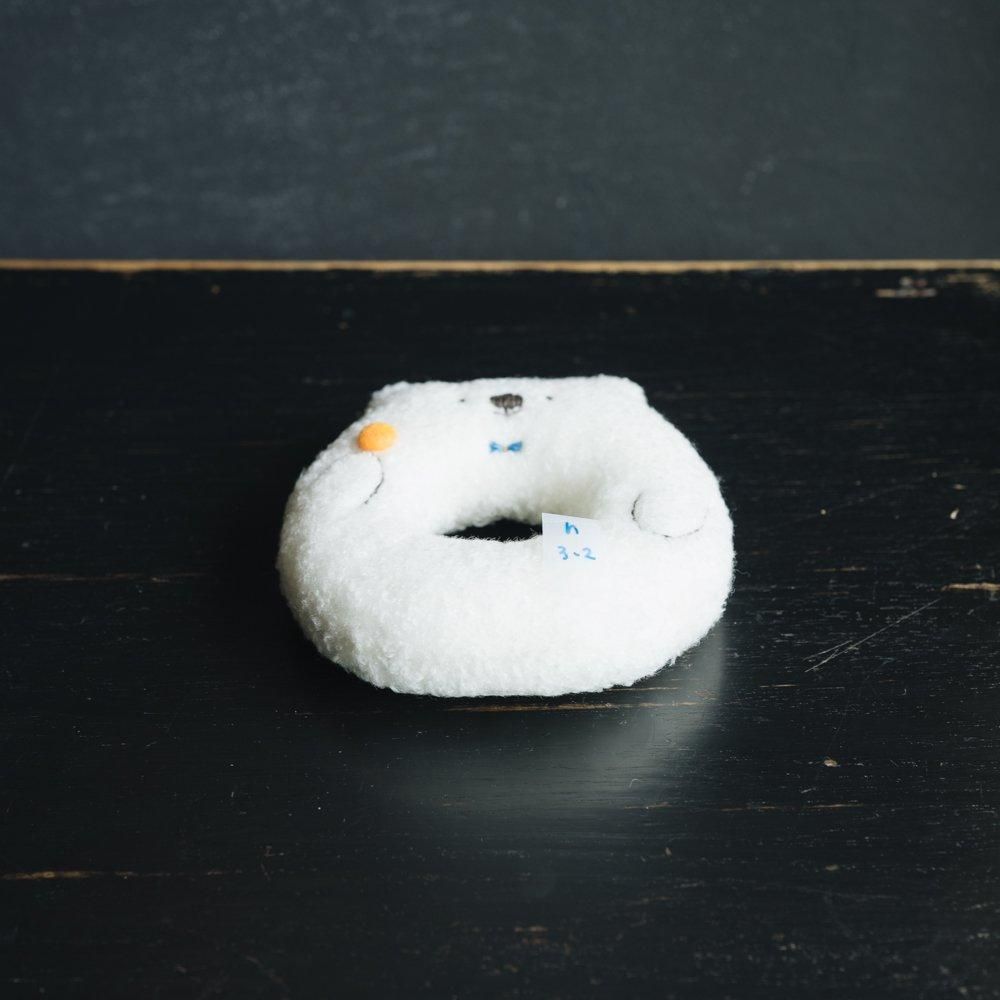 （2024年10月） 【1点もの】HOKKORI DONUT COASTER　シロクマさん　h3-2