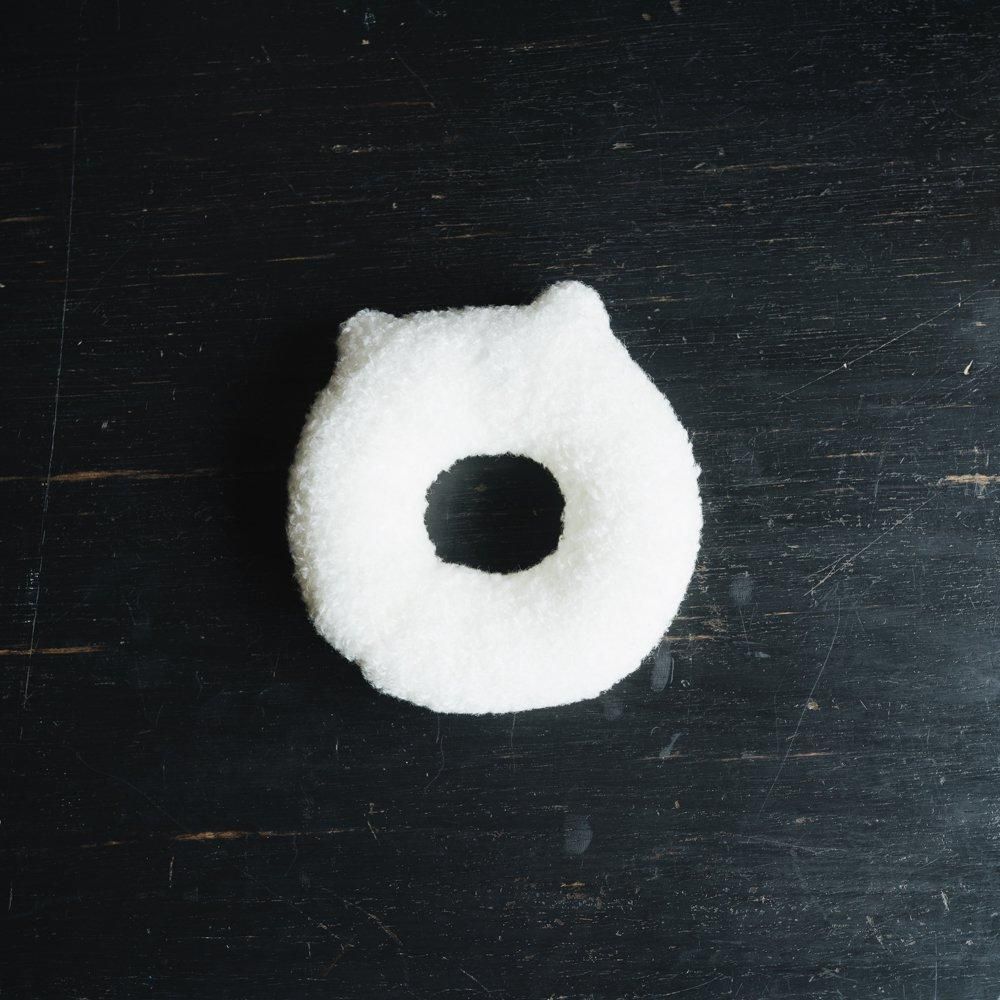 （2024年10月） 【1点もの】HOKKORI DONUT COASTER　シロクマさん　h3-2