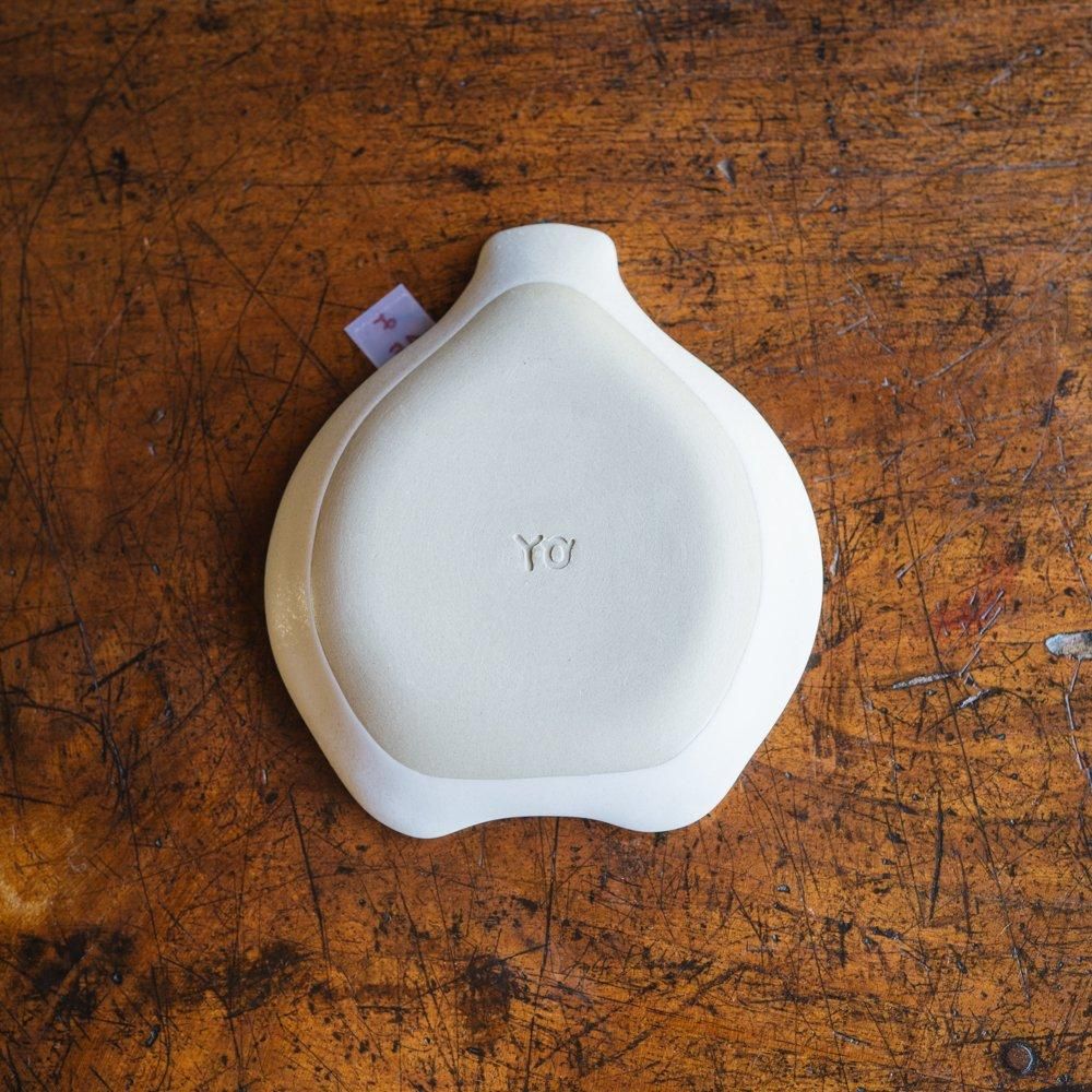 うつわとけし あおよ さん 作家もの 一点もの 大皿 金澤尚宜（あよお） / 26cm 青の釉景皿 うつわ 通販 陶芸