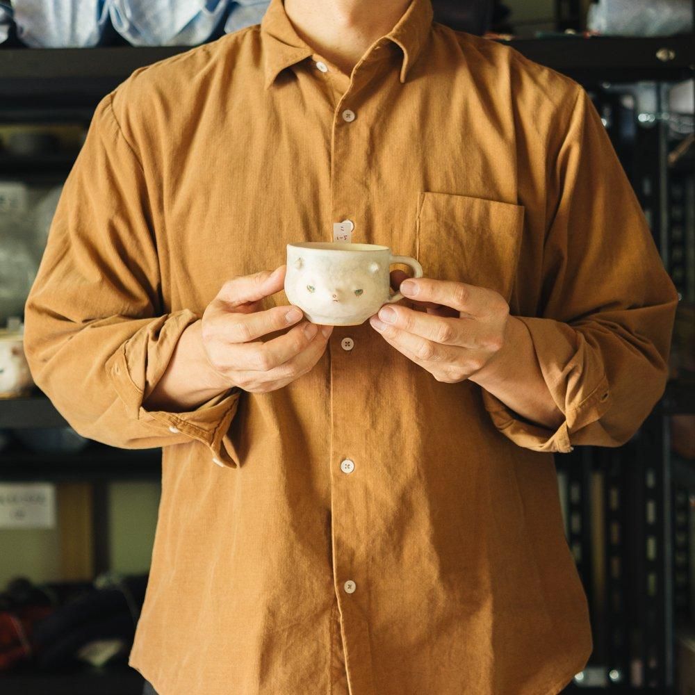 （2024年11月web展）【1点もの】こいずみちはる　face MUG　こ1-5