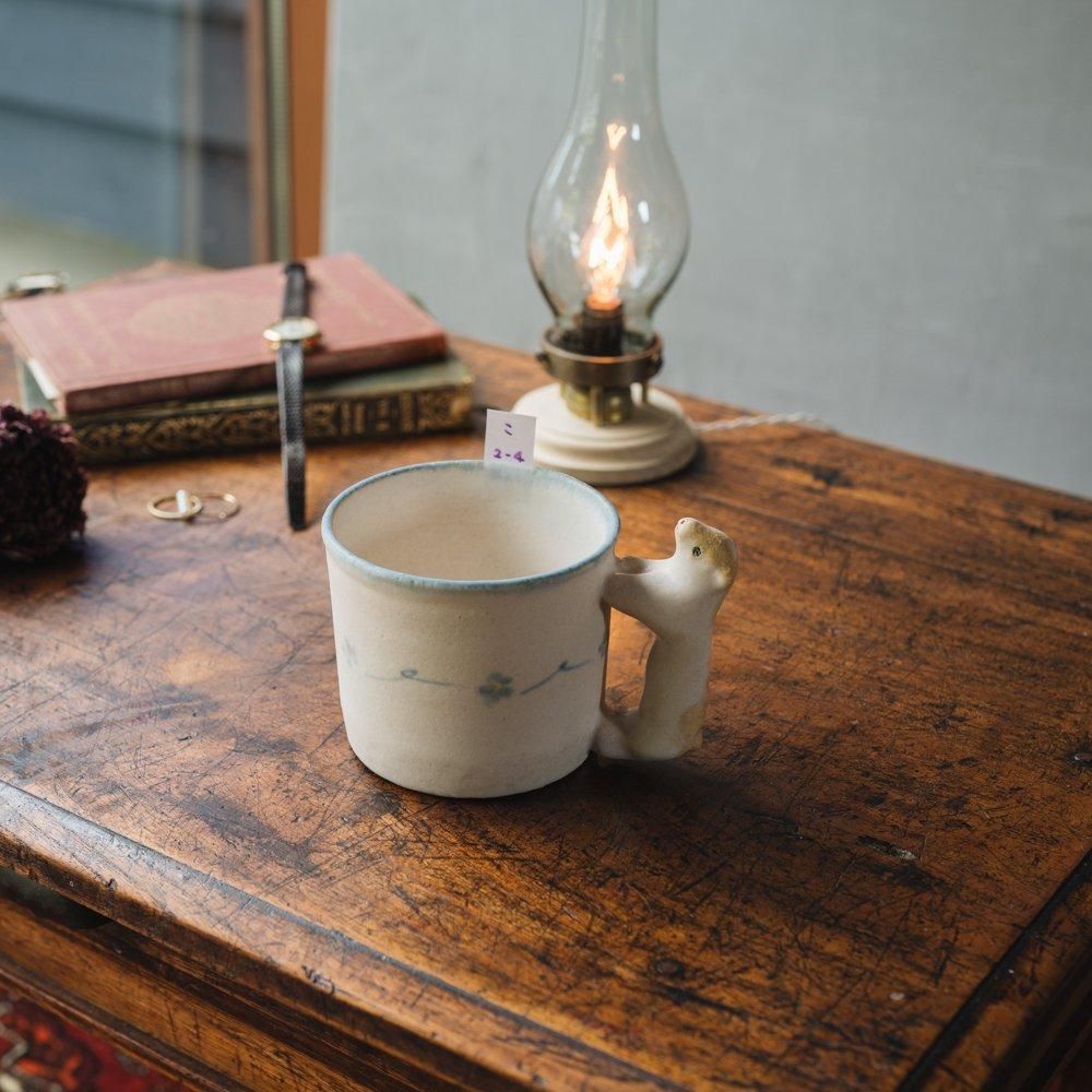 （2024年11月web展）【1点もの】こいずみちはる　dog handle MUG　こ2-4