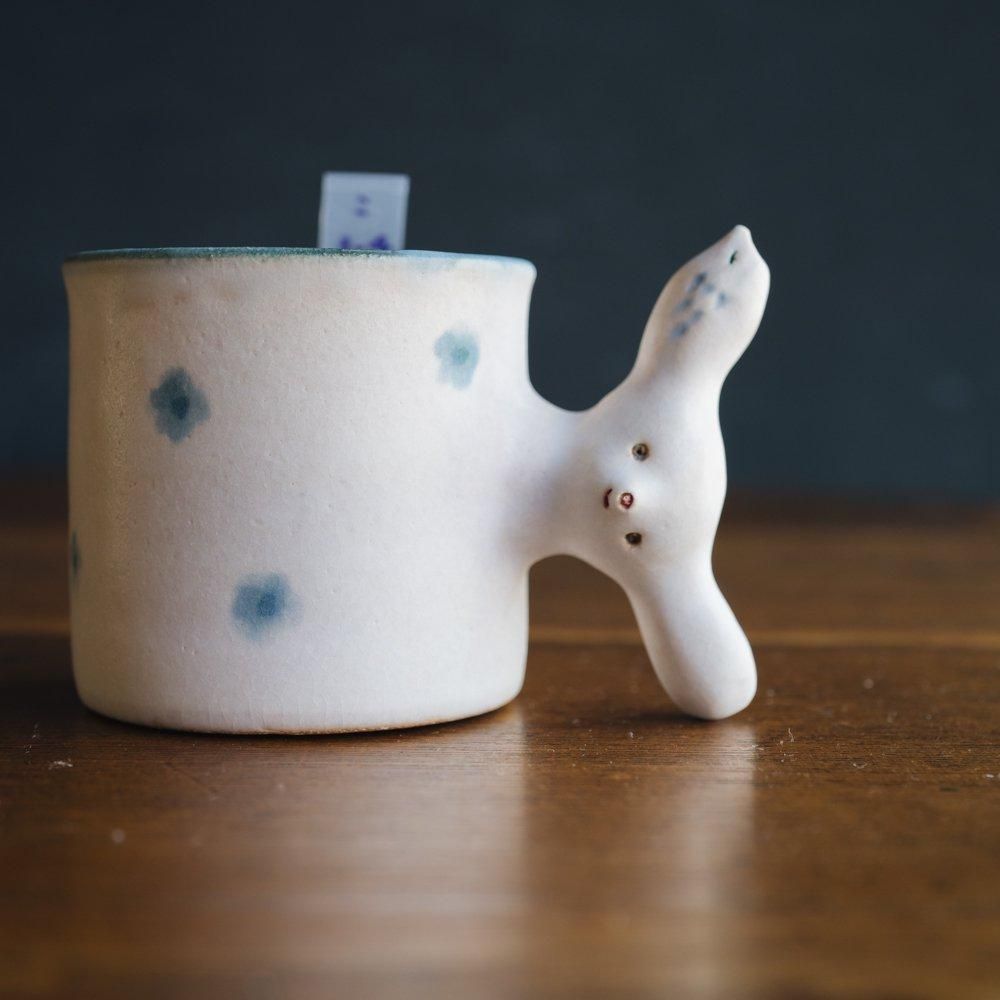 （2024年11月web展）【1点もの】こいずみちはる　usagi MUG　こ3-4