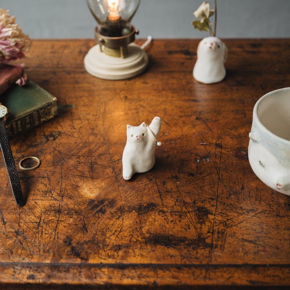 （2024年11月web展）【1点もの】こいずみちはる　cat ring holder　こ6-4