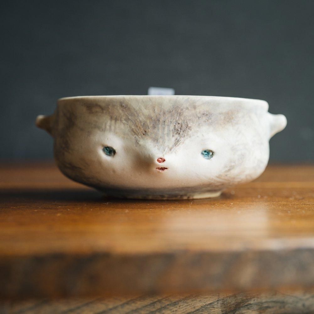 （2024年11月web展）【1点もの】こいずみちはる　face soup bowl　こ7-2