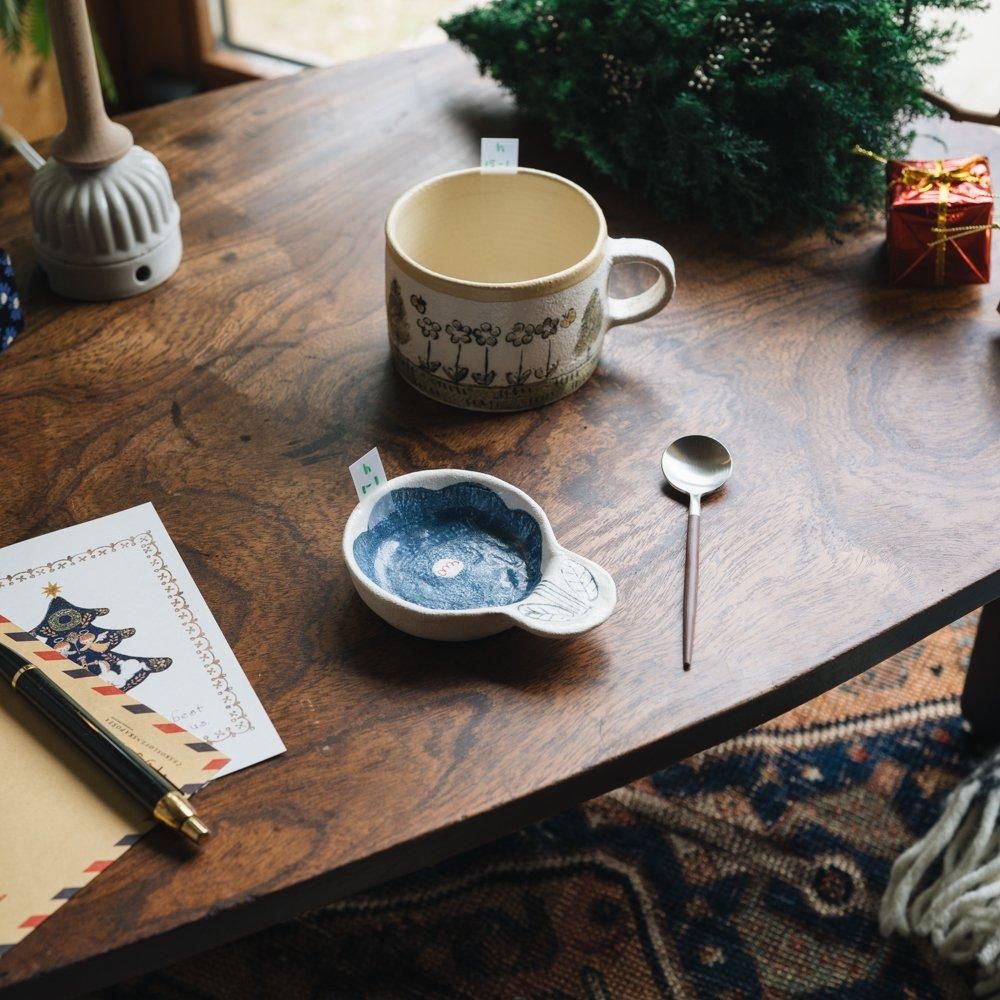 (2024年12月)    hapun pottery　花豆皿　h1-1