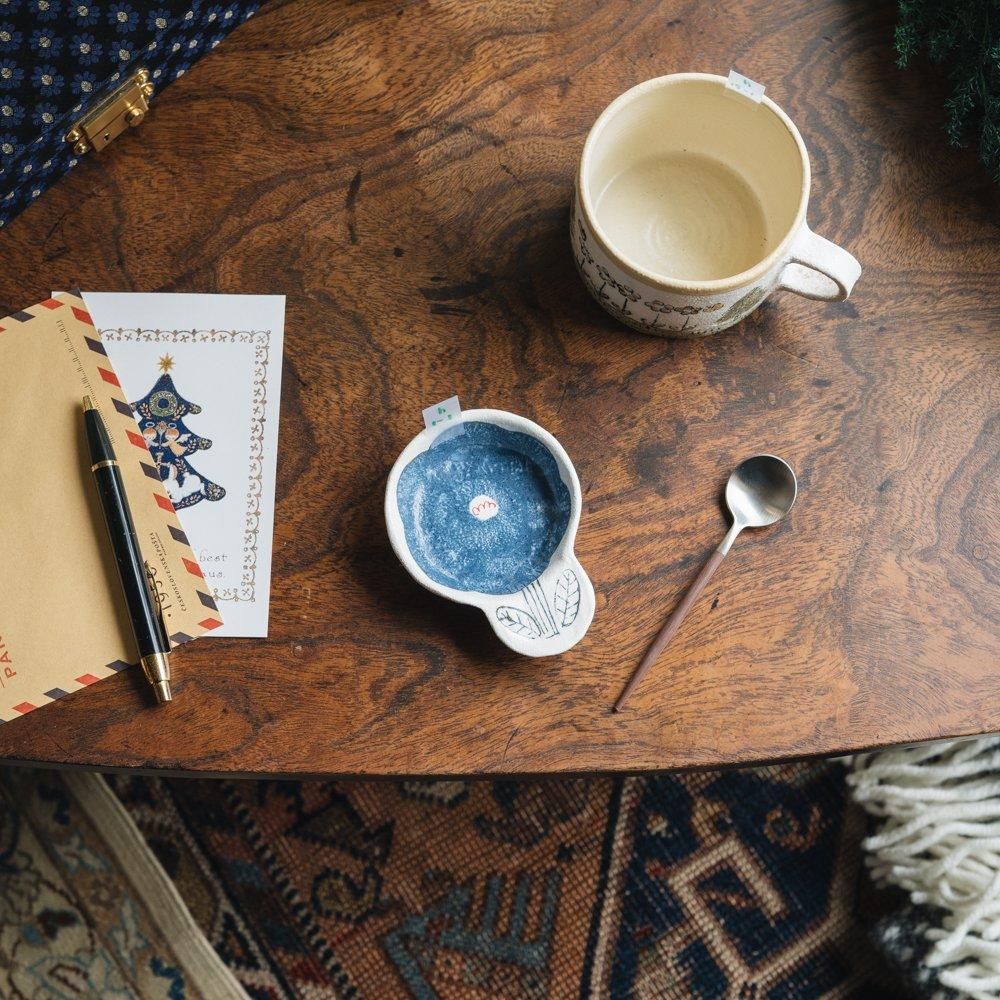 (2024年12月)    hapun pottery　花豆皿　h1-1