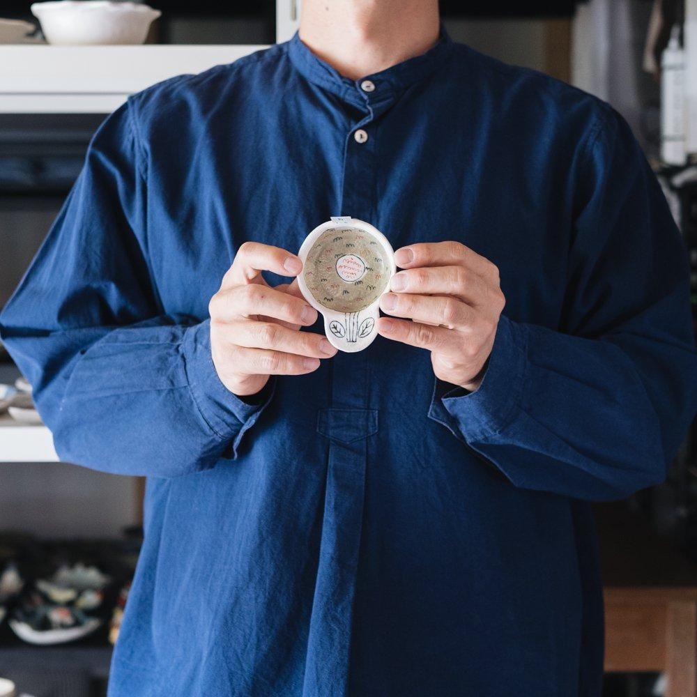 (2024年12月)    hapun pottery　花豆皿　h1-2