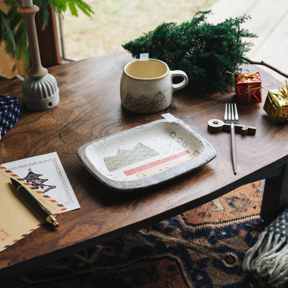 (2024年12月)    hapun pottery　リム長皿　h10-3