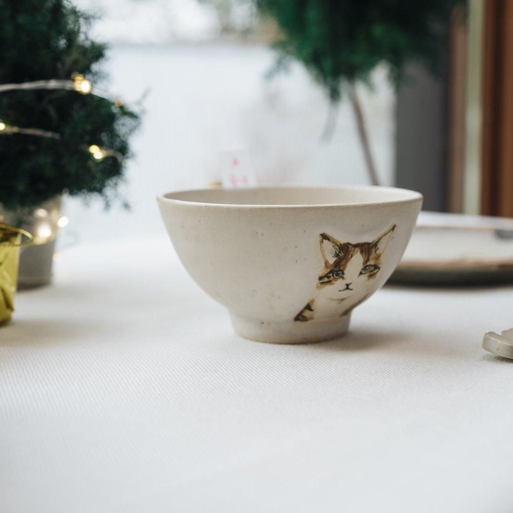 （2024年12月）【1点もの】acnepotterystudio　茶碗（白土）　A9-2