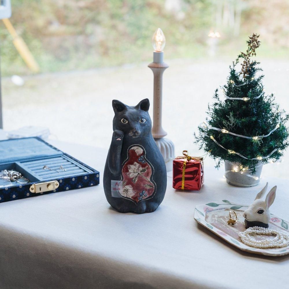 （2024年12月）【1点もの】acnepotterystudio　招き猫　A20-1
