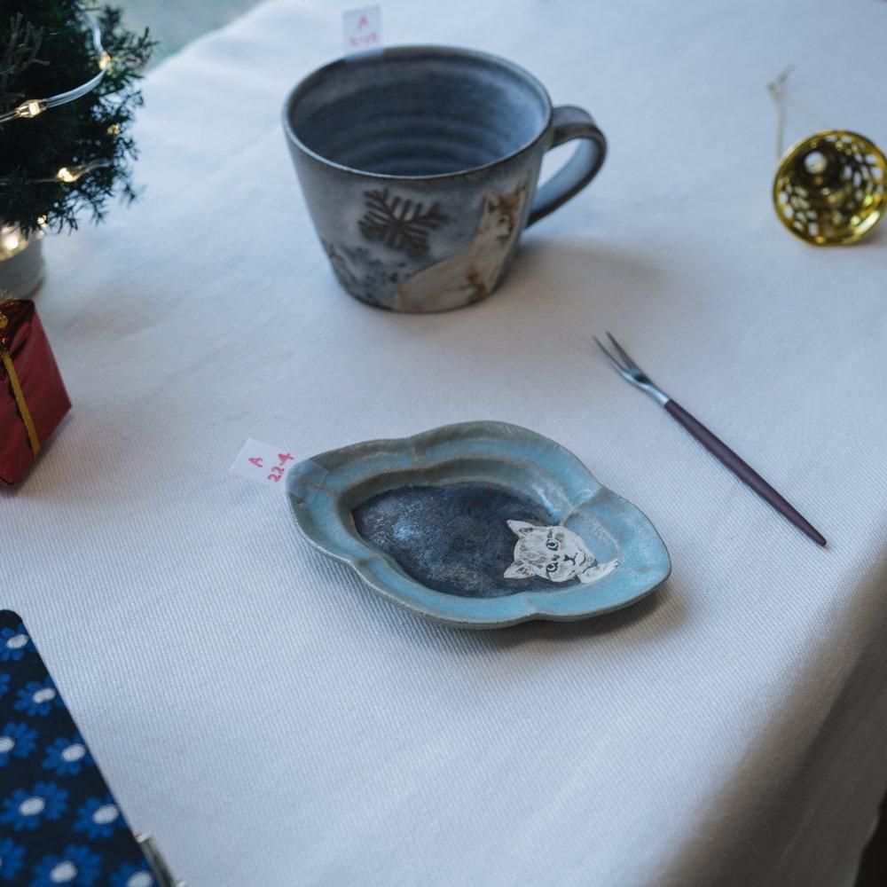 （2024年12月）【1点もの】acnepotterystudio　ひし形小皿　A22-4