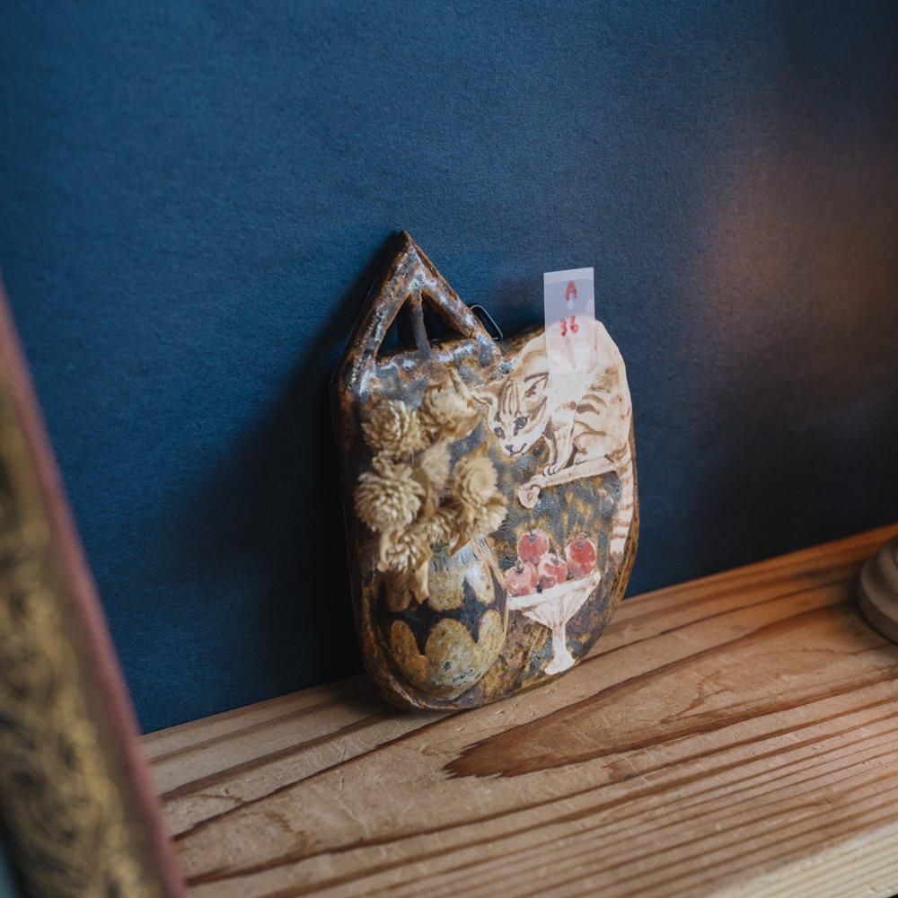 （2024年12月）【1点もの】acnepotterystudio　壁掛け花器　A36