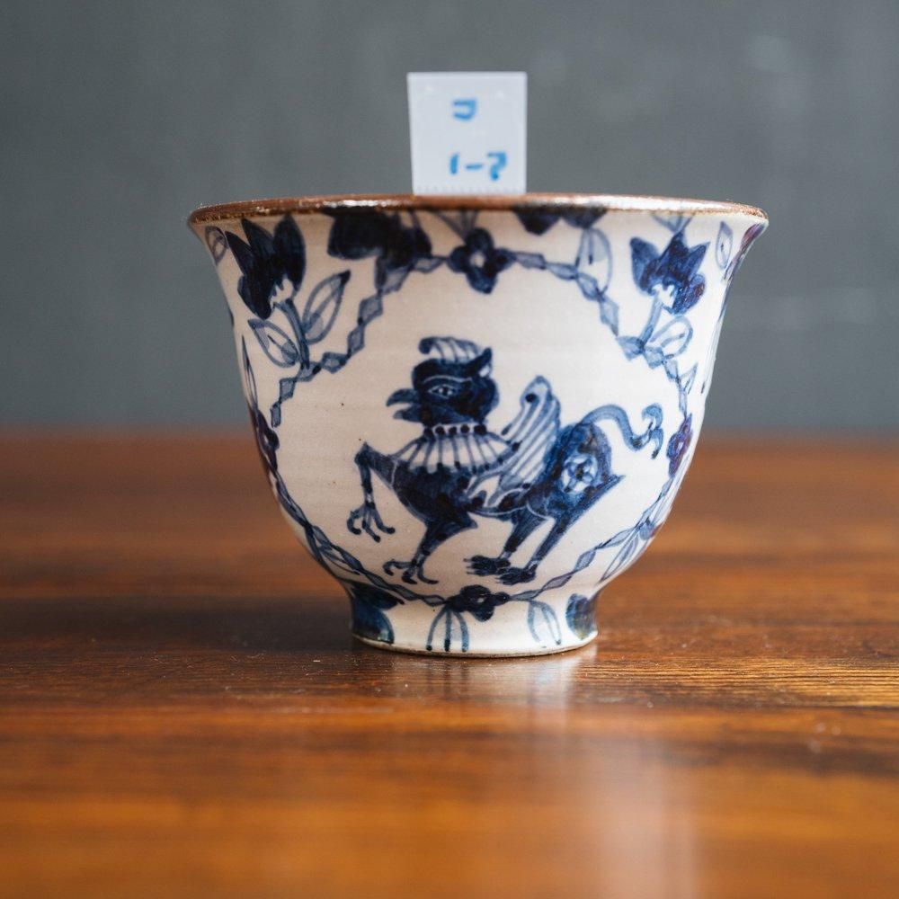 （2024年12月web個展）【1点もの】ヒヅミ峠舎　染付湯呑み　ヒ5-1