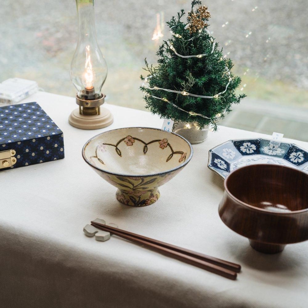 （2024年12月web個展）【1点もの】ヒヅミ峠舎　色絵茶碗　ヒ9-2