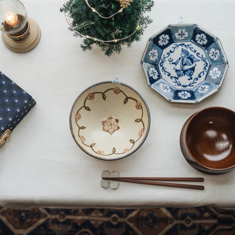 （2024年12月web個展）【1点もの】ヒヅミ峠舎　色絵茶碗　ヒ9-2