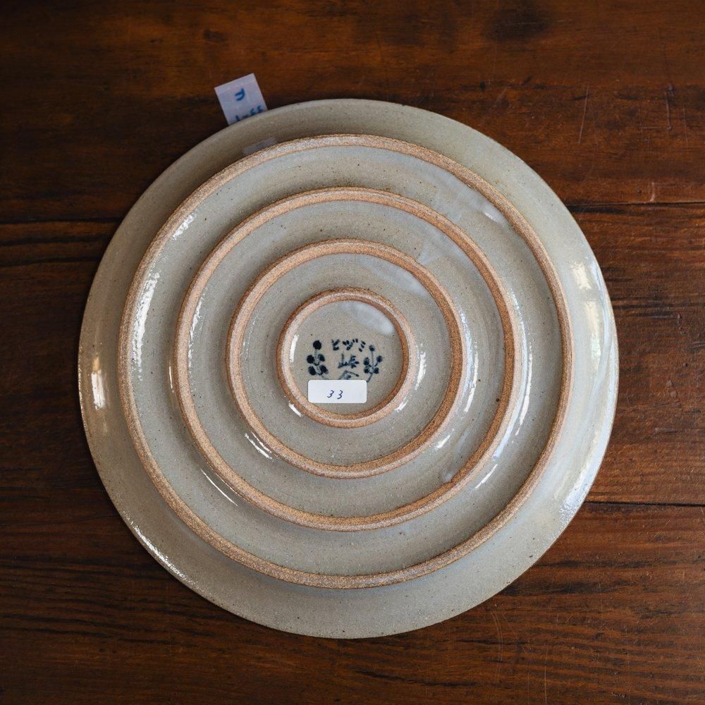 （2024年12月web個展）【1点もの】ヒヅミ峠舎　染付6寸プレート　ヒ33-1