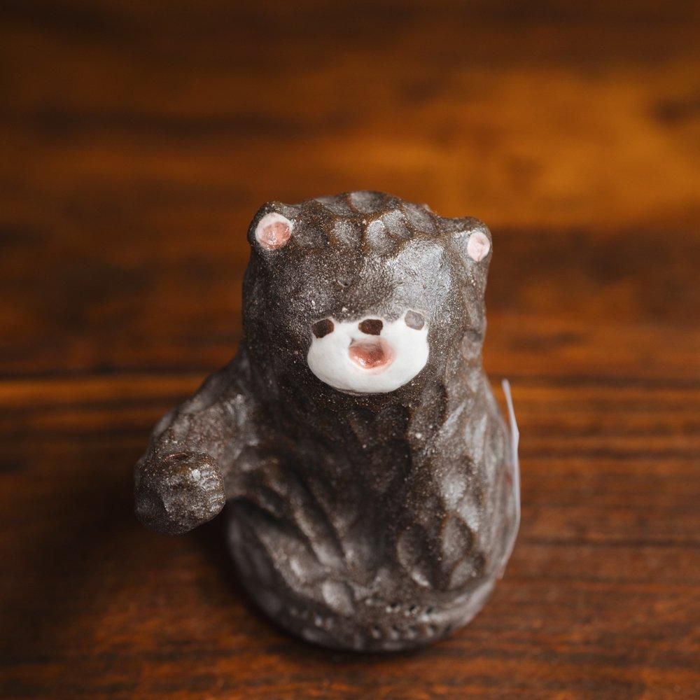 （2025年1月WEB展） 【1点もの】加藤美紀子　クマドライフラワースタンド　か19-2