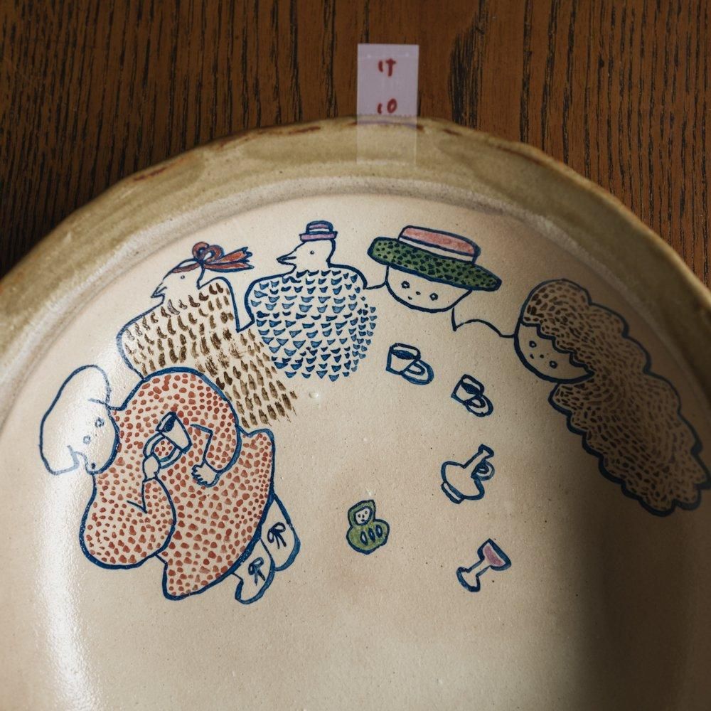 (2025年2月) 【1点もの】けこ窯　松本恵子　たたら丸皿　け10