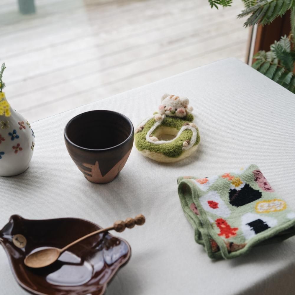 （2025年3月 ）【1点もの】くまぷりん　ねこの食べすぎおまっちゃドーナツ　く5