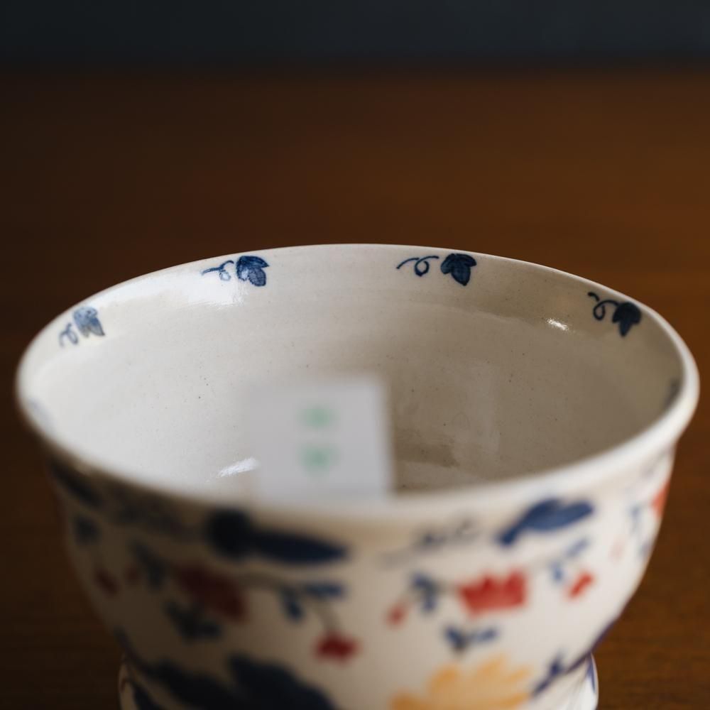 （2025年4月）香代　色染付草花模様カップ　K7