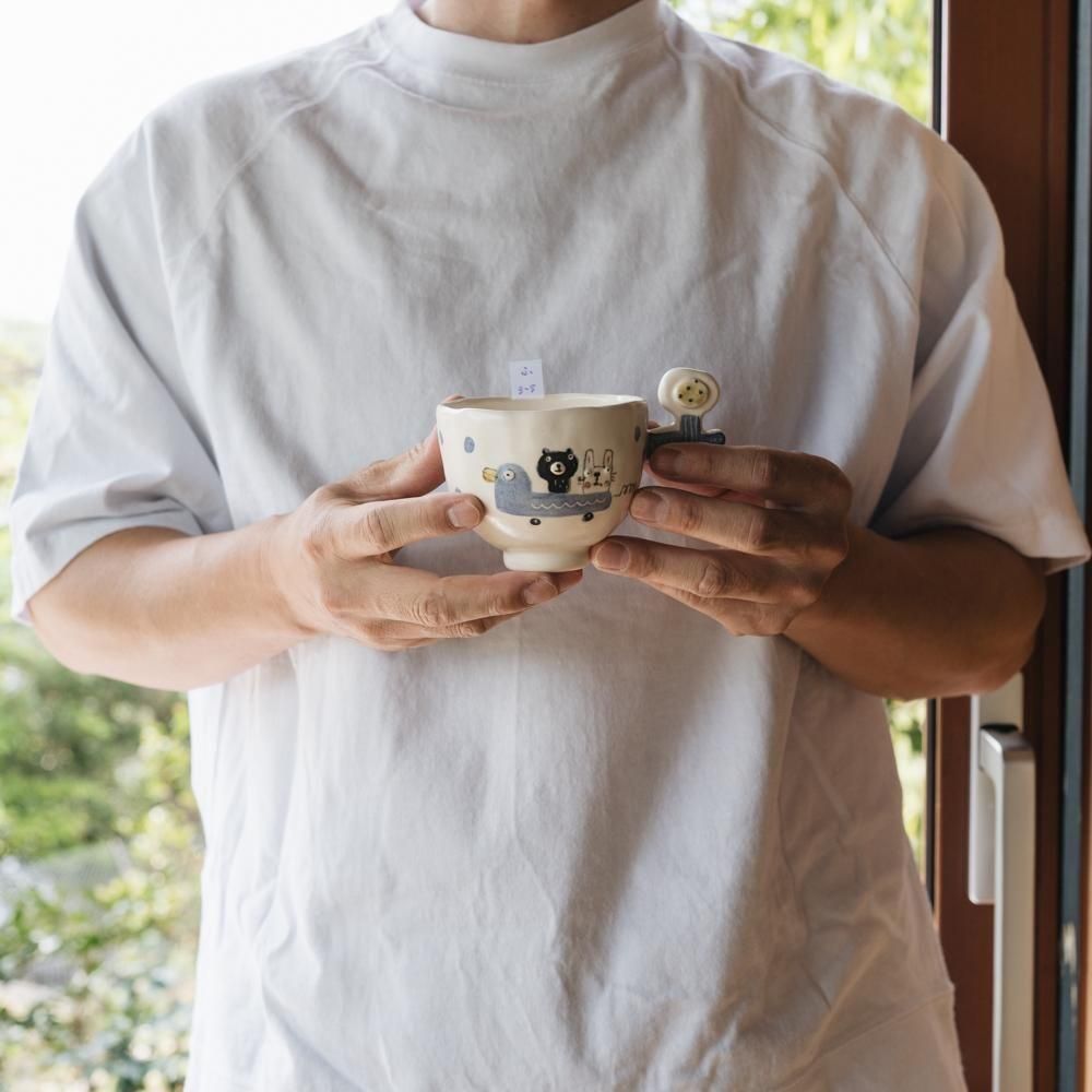 (2025年4月イロドリWEB個展)【1点もの】　 古澤彩    まるカップ　ふ3-5