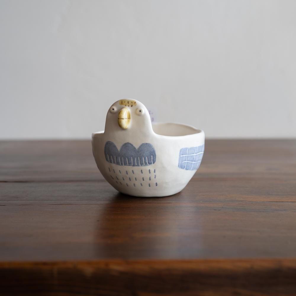 (2025年4月イロドリWEB個展)【1点もの】　 古澤彩    小鳥BOWL　ふ7-3