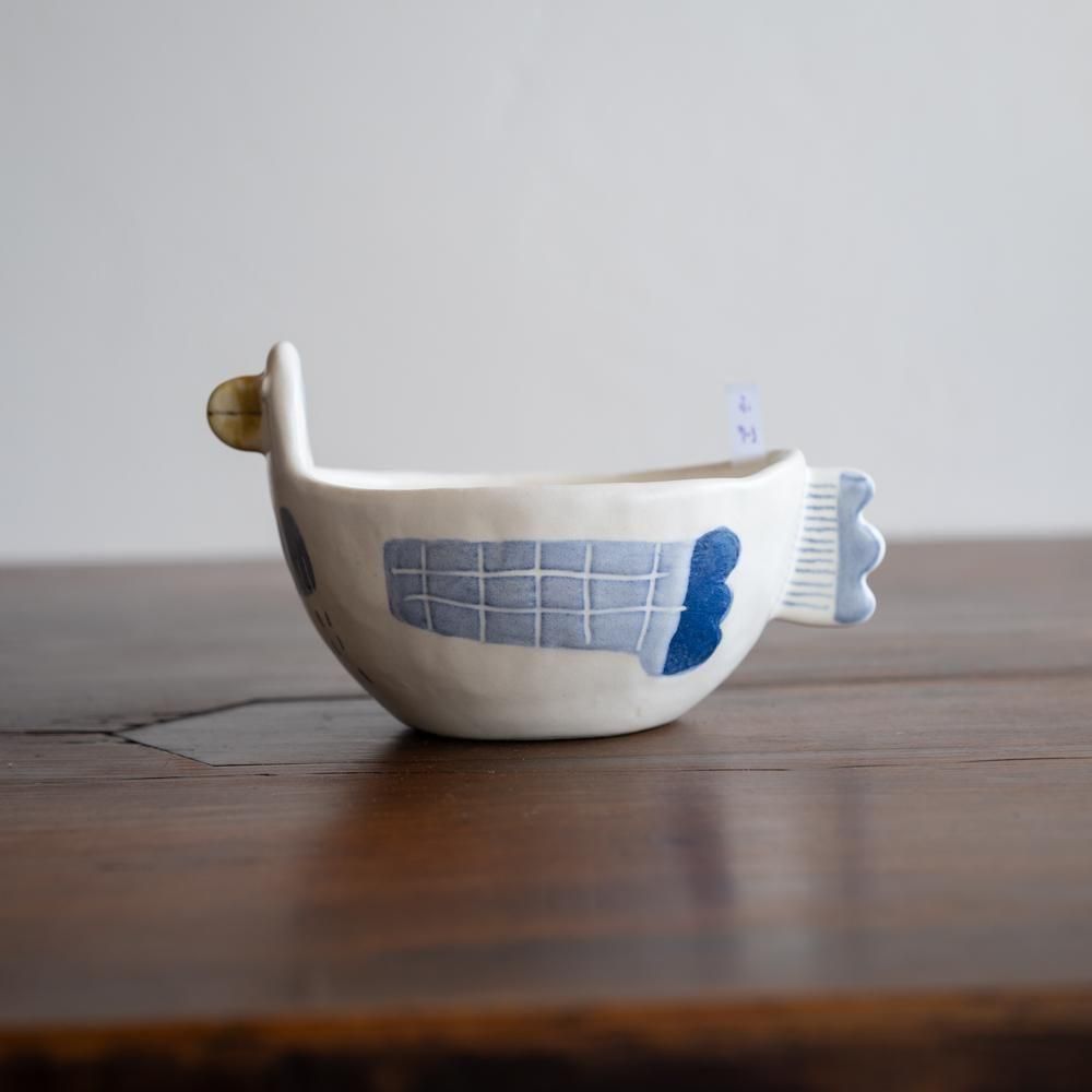 (2025年4月イロドリWEB個展)【1点もの】　 古澤彩    小鳥BOWL　ふ7-3