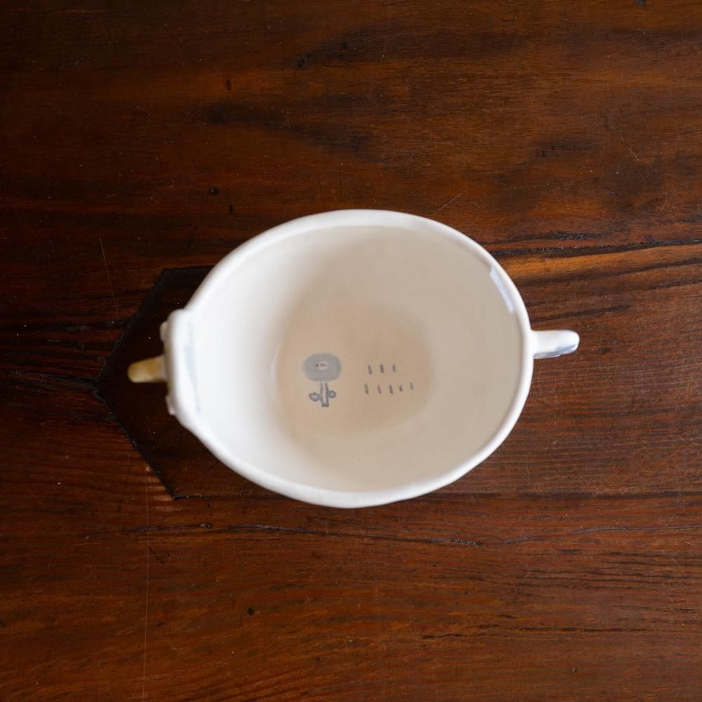(2025年4月イロドリWEB個展)【1点もの】　 古澤彩    小鳥BOWL　ふ7-3