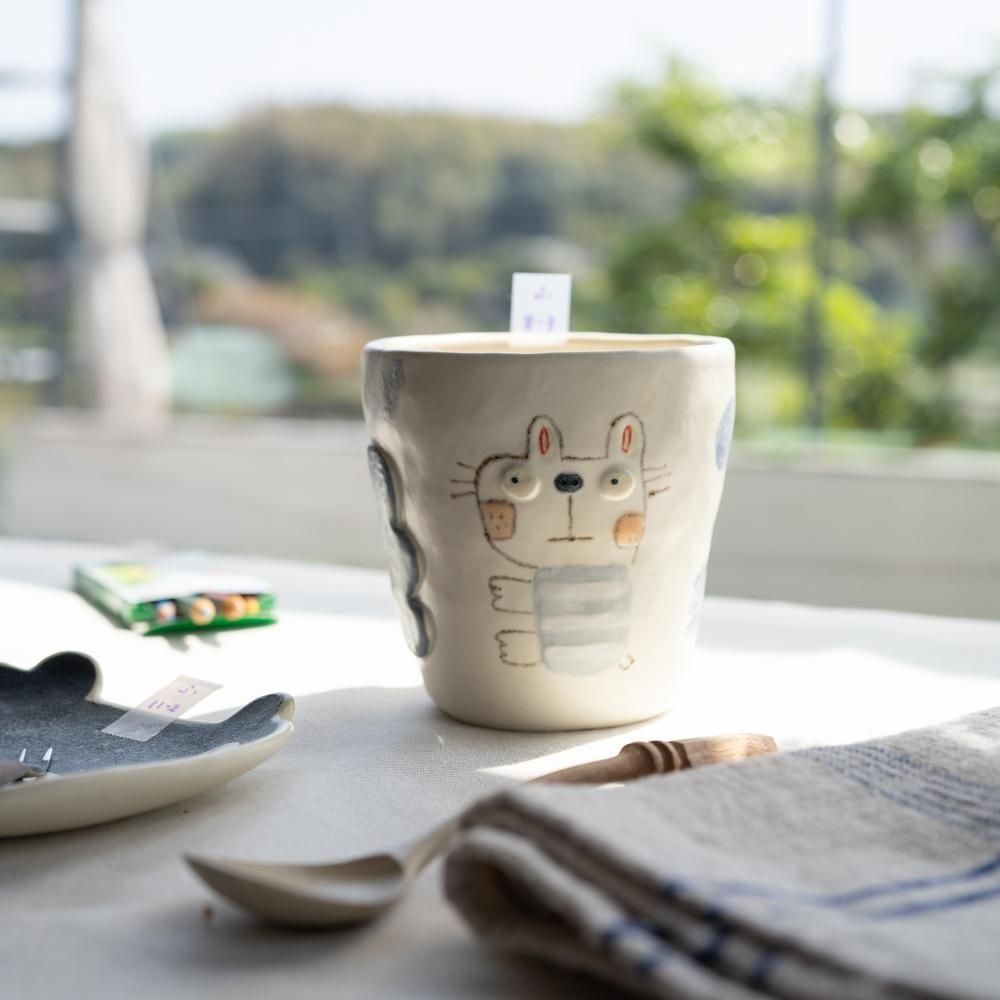 (2025年4月イロドリWEB個展)【1点もの】　 古澤彩    マグカップ　ふ8-3