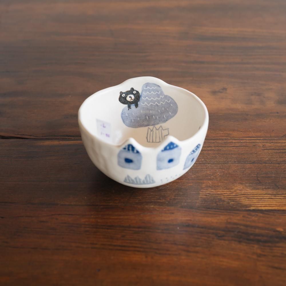 (2025年4月イロドリWEB個展)【1点もの】 古澤彩    どうぶつBOWL　ふ20-1