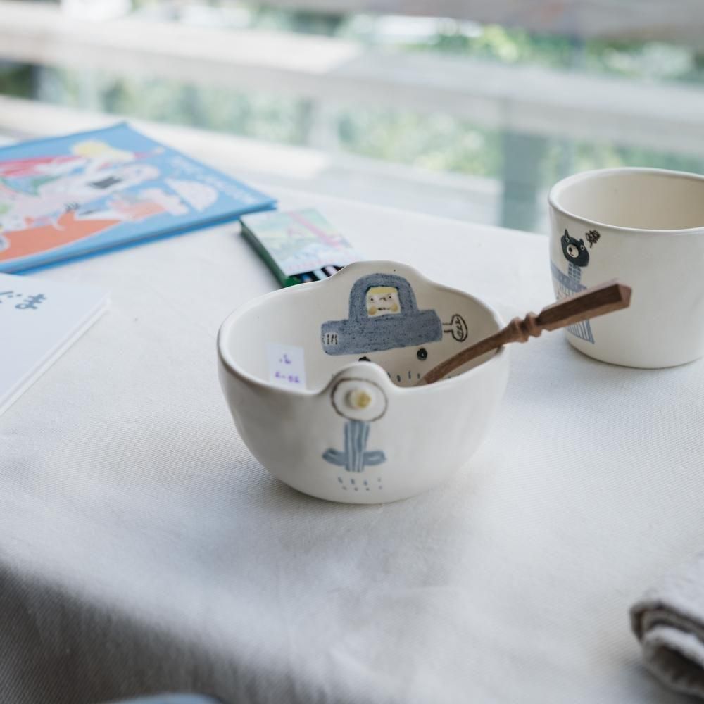 (2025年4月イロドリWEB個展)【1点もの】 古澤彩    どうぶつBOWL　ふ20-2