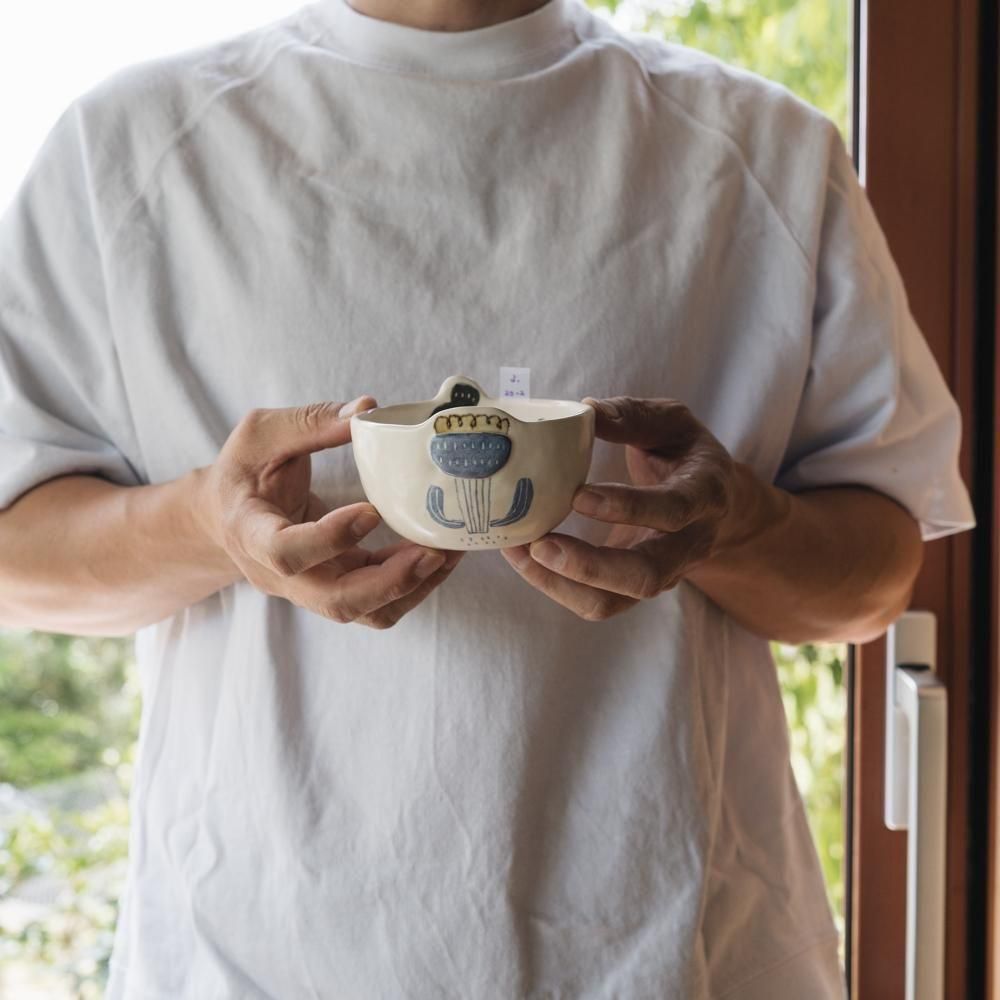 (2025年4月イロドリWEB個展)【1点もの】 古澤彩    どうぶつBOWL　ふ20-2