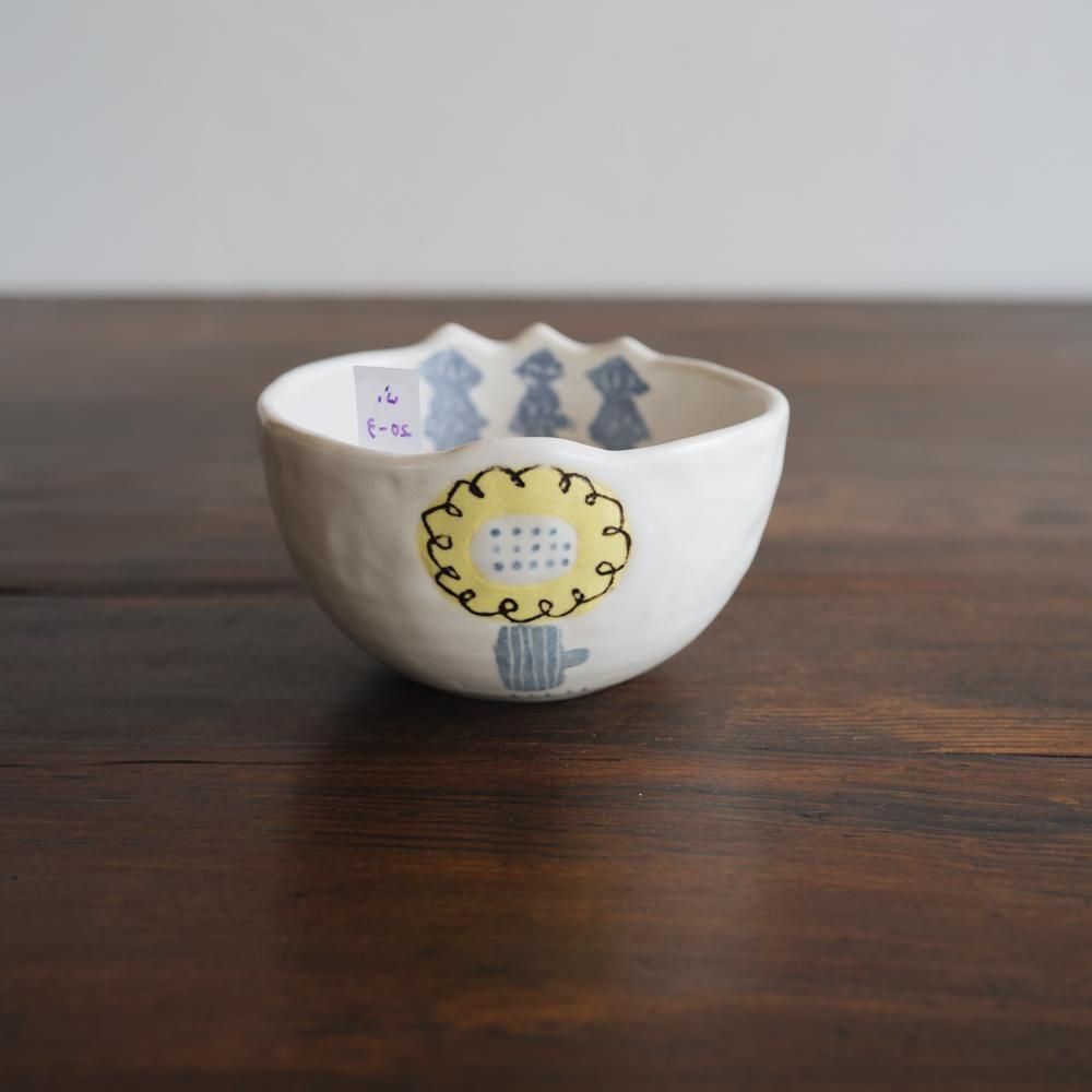 (2025年4月イロドリWEB個展)【1点もの】 古澤彩    どうぶつBOWL　ふ20-3
