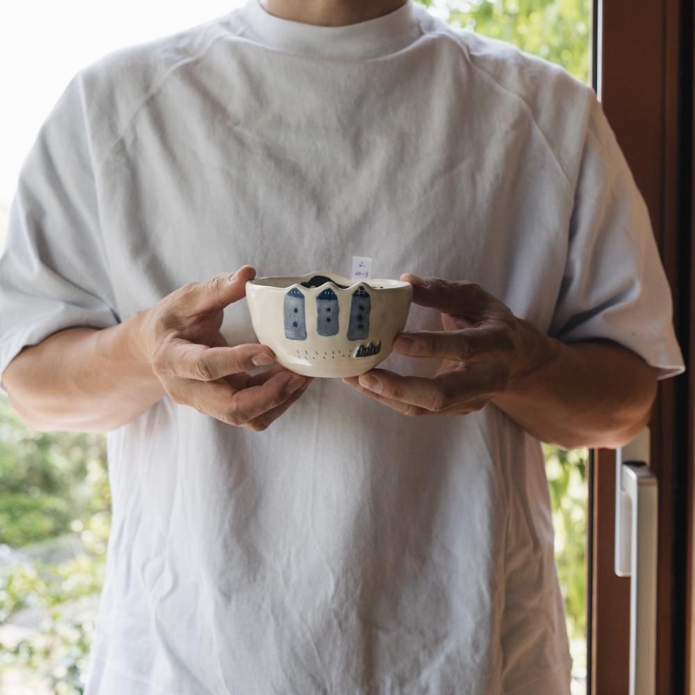 (2025年4月イロドリWEB個展)【1点もの】 古澤彩    どうぶつBOWL　ふ20-3