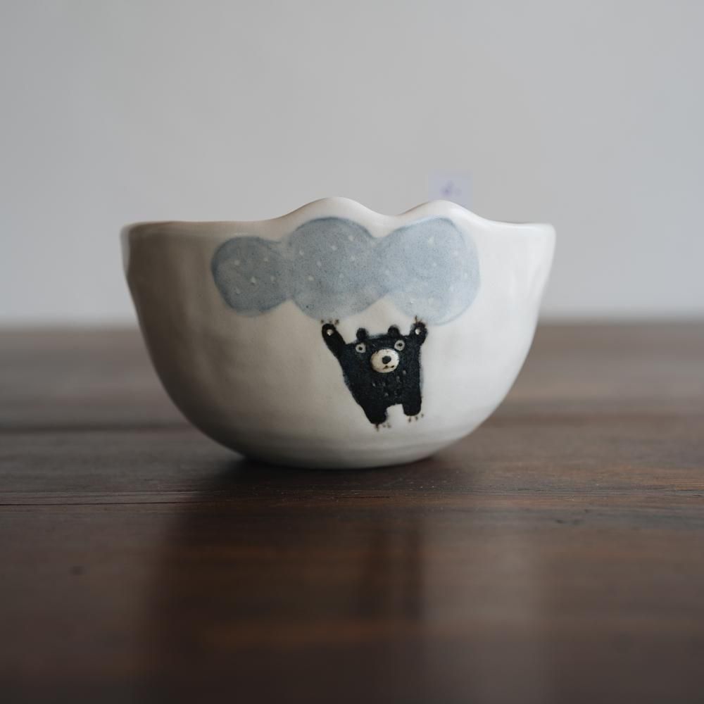 (2025年4月イロドリWEB個展)【1点もの】 古澤彩    どうぶつBOWL　ふ20-7
