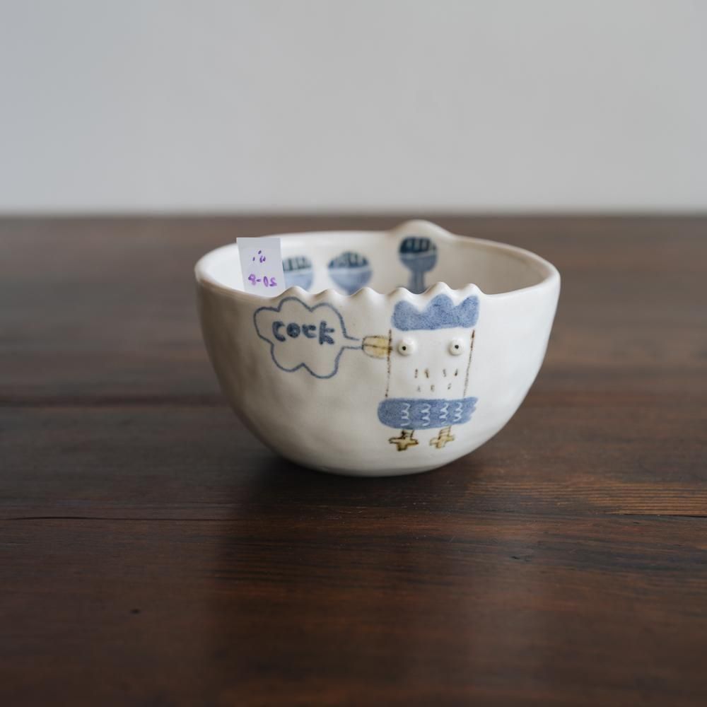 (2025年4月イロドリWEB個展)【1点もの】 古澤彩    どうぶつBOWL　ふ20-8