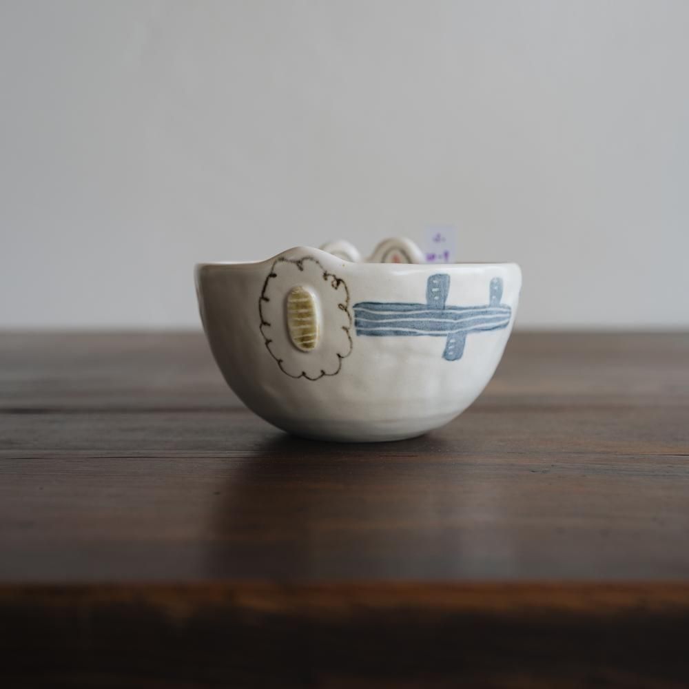 (2025年4月イロドリWEB個展)【1点もの】 古澤彩    どうぶつBOWL　ふ20-9