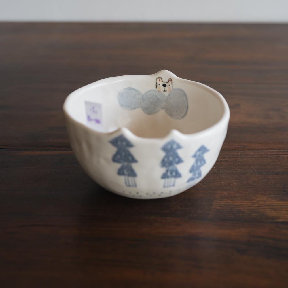 (2025年4月イロドリWEB個展)【1点もの】 古澤彩    どうぶつBOWL　ふ20-10