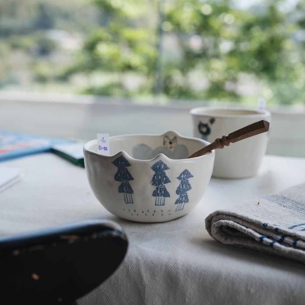 (2025年4月イロドリWEB個展)【1点もの】 古澤彩    どうぶつBOWL　ふ20-10