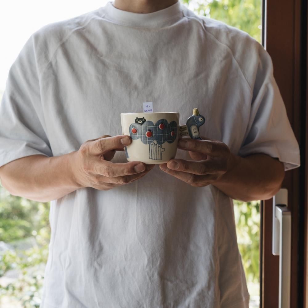(2025年4月イロドリWEB個展)【1点もの】 古澤彩    飛び出すマグカップ　ふ22-10