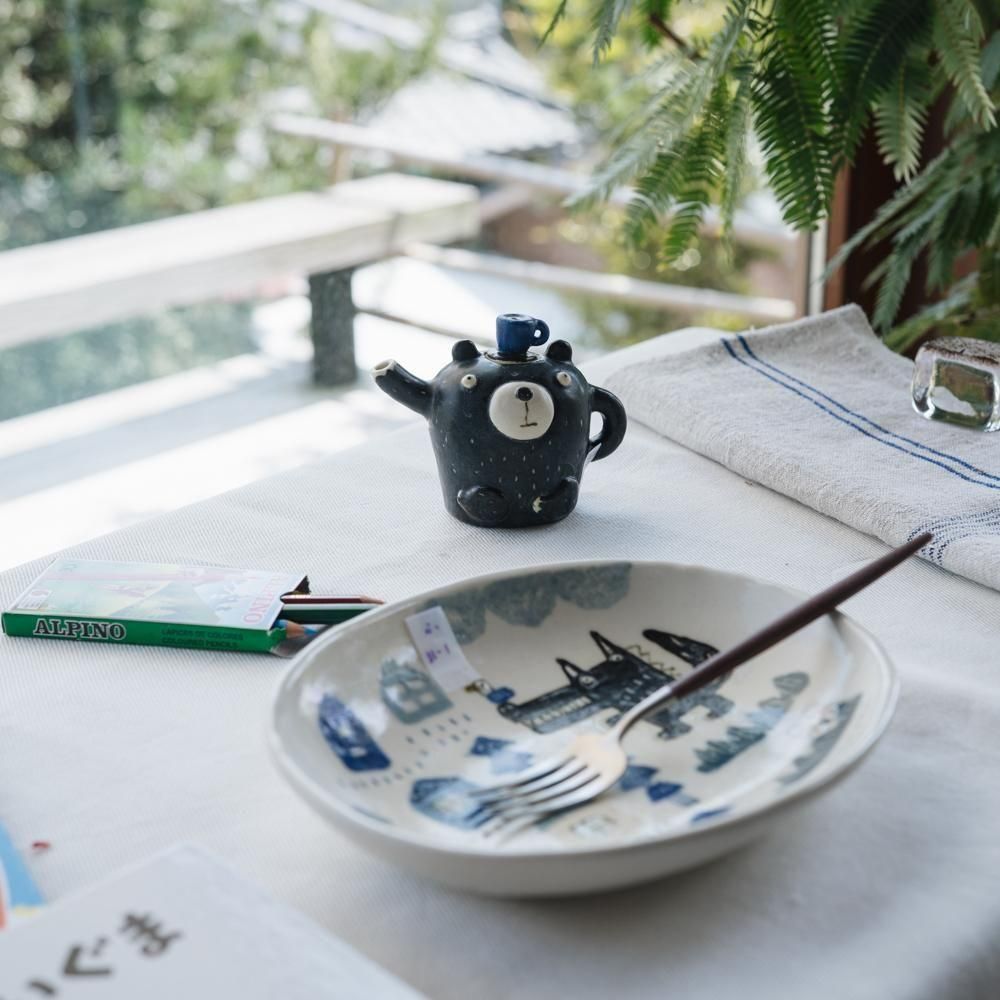 (2025年4月イロドリWEB個展)【1点もの】 古澤彩    クマの注器　ふ28