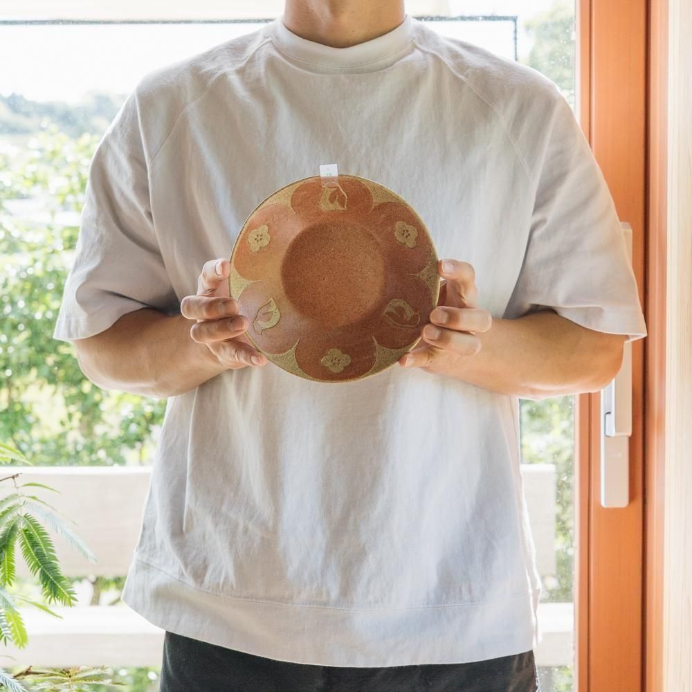 ※数量制限あり（2025年4月web個展）   苔色工房　丸ボウル　／コーラルピンク　こ16