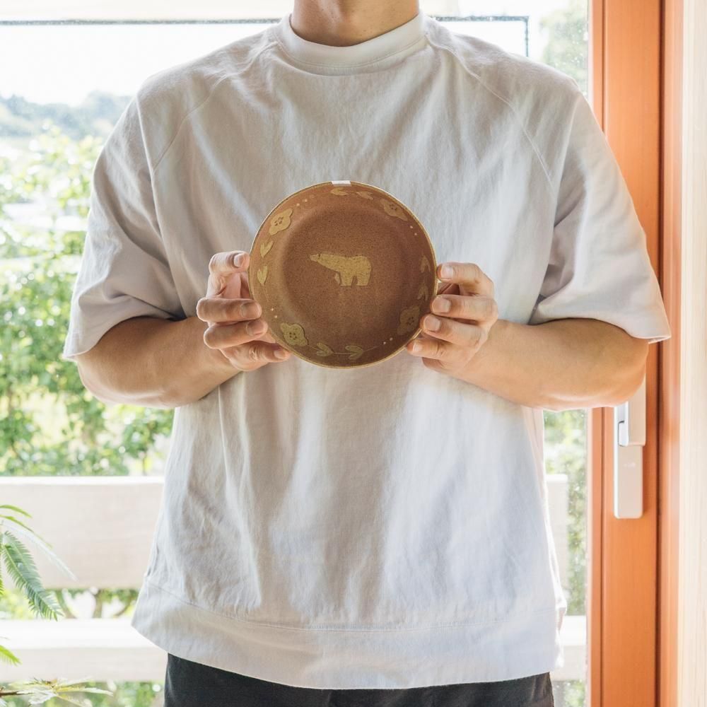 ※数量制限あり（2025年4月web個展）   苔色工房　丸ボウル　／スモークピンク　こ19