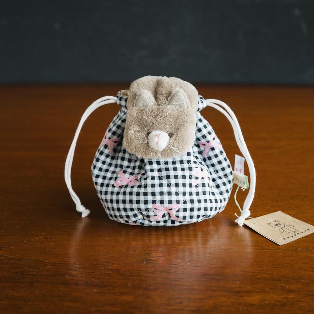 （2025年4月） 【1点もの】happybug　ふたつき巾着　ハ4-8