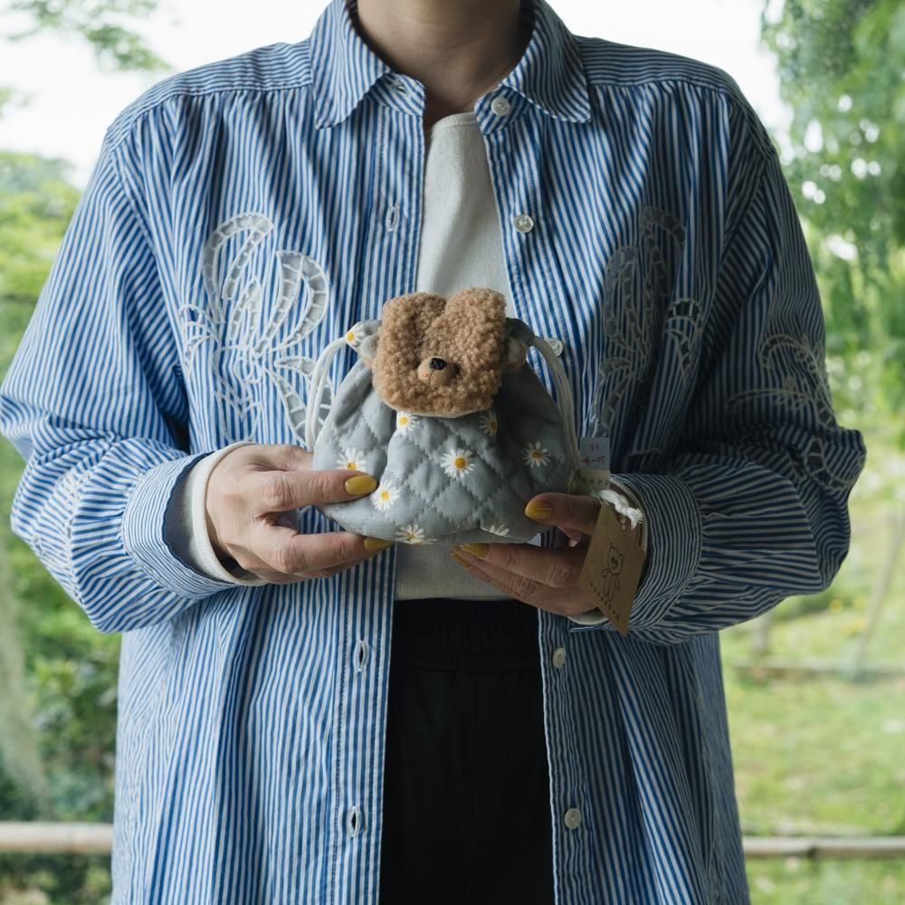 （2025年4月） 【1点もの】happybug　ふたつき巾着　ハ4-15